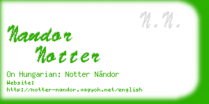 nandor notter business card